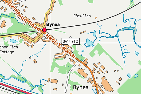 SA14 9TQ map - OS VectorMap District (Ordnance Survey) SA14 9TQ map - OS VectorMap District (Ordnance Survey)