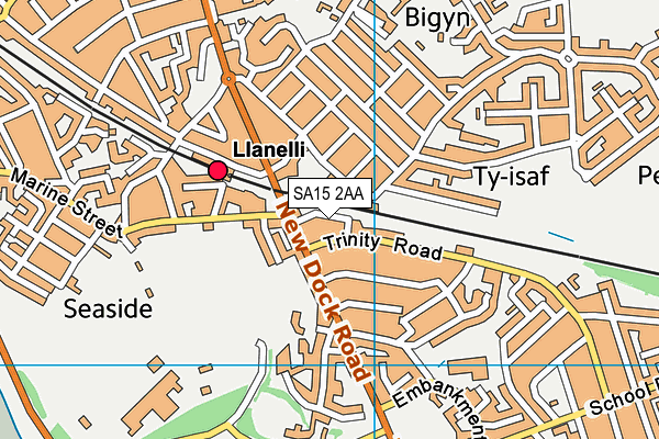 SA15 2AA map - OS VectorMap District (Ordnance Survey) SA15 2AA map - OS VectorMap District (Ordnance Survey)
