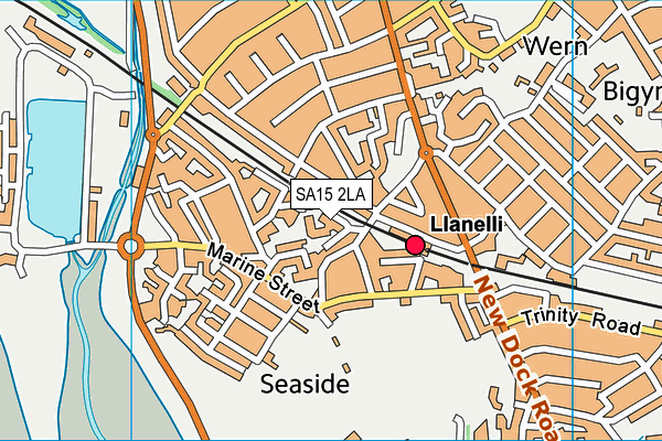 SA15 2LA map - OS VectorMap District (Ordnance Survey) SA15 2LA map - OS VectorMap District (Ordnance Survey)
