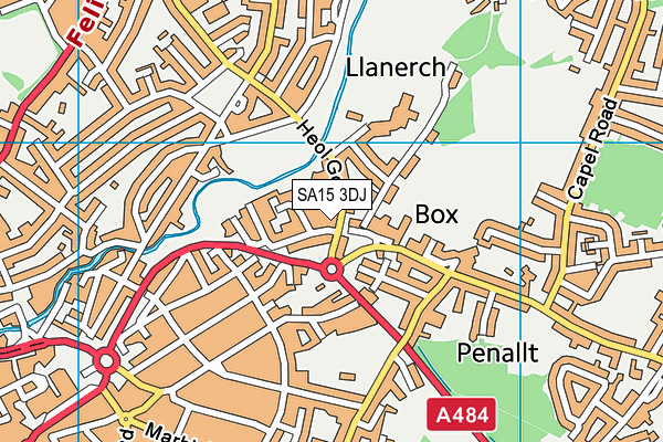 SA15 3DJ map - OS VectorMap District (Ordnance Survey) SA15 3DJ map - OS VectorMap District (Ordnance Survey)