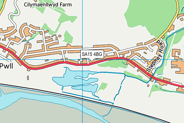 SA15 4BG map - OS VectorMap District (Ordnance Survey)