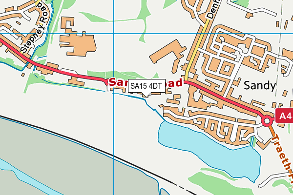 SA15 4DT map - OS VectorMap District (Ordnance Survey) SA15 4DT map - OS VectorMap District (Ordnance Survey)