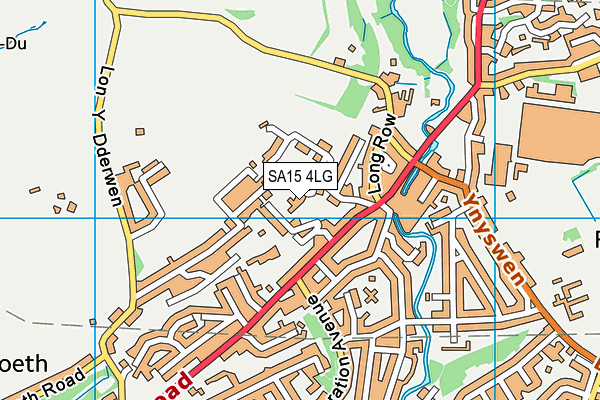 SA15 4LG map - OS VectorMap District (Ordnance Survey) SA15 4LG map - OS VectorMap District (Ordnance Survey)