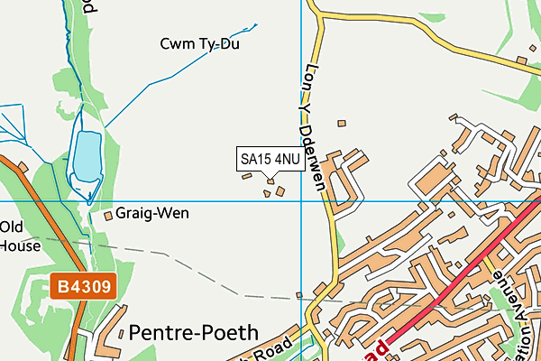 SA15 4NU map - OS VectorMap District (Ordnance Survey) SA15 4NU map - OS VectorMap District (Ordnance Survey)