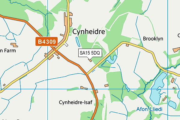SA15 5DQ map - OS VectorMap District (Ordnance Survey) SA15 5DQ map - OS VectorMap District (Ordnance Survey)