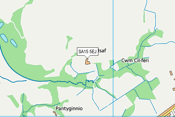 SA15 5EJ map - OS VectorMap District (Ordnance Survey) SA15 5EJ map - OS VectorMap District (Ordnance Survey)