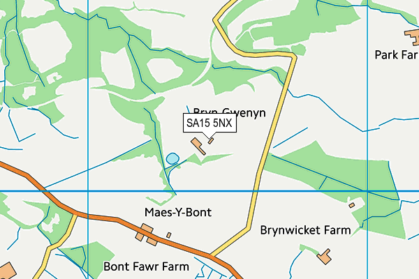 SA15 5NX map - OS VectorMap District (Ordnance Survey) SA15 5NX map - OS VectorMap District (Ordnance Survey)