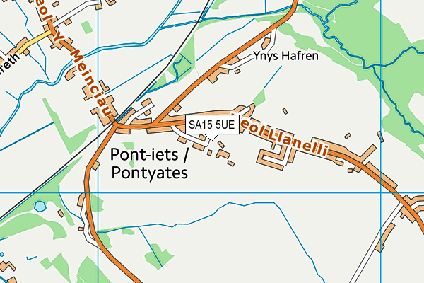 SA15 5UE map - OS VectorMap District (Ordnance Survey) SA15 5UE map - OS VectorMap District (Ordnance Survey)