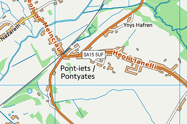 SA15 5UF map - OS VectorMap District (Ordnance Survey) SA15 5UF map - OS VectorMap District (Ordnance Survey)