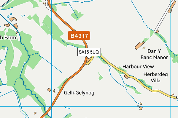 SA15 5UQ map - OS VectorMap District (Ordnance Survey) SA15 5UQ map - OS VectorMap District (Ordnance Survey)