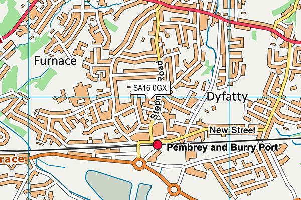 SA16 0GX map - OS VectorMap District (Ordnance Survey) SA16 0GX map - OS VectorMap District (Ordnance Survey)
