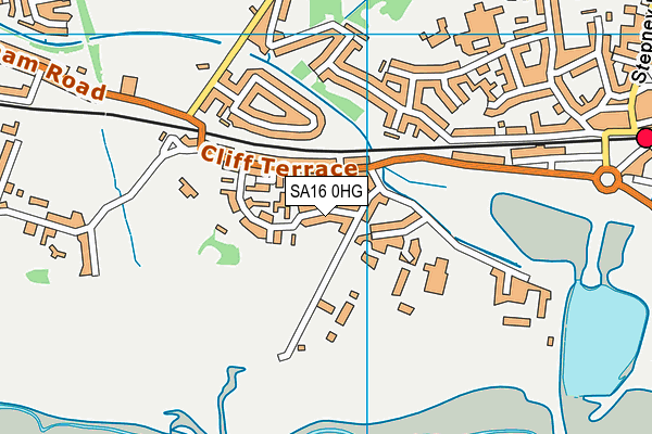 SA16 0HG map - OS VectorMap District (Ordnance Survey) SA16 0HG map - OS VectorMap District (Ordnance Survey)