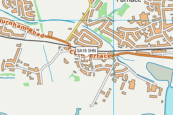 SA16 0HN map - OS VectorMap District (Ordnance Survey) SA16 0HN map - OS VectorMap District (Ordnance Survey)