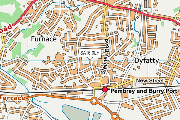 SA16 0LH map - OS VectorMap District (Ordnance Survey) SA16 0LH map - OS VectorMap District (Ordnance Survey)