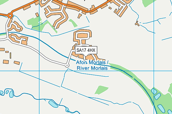 SA17 4HX map - OS VectorMap District (Ordnance Survey) SA17 4HX map - OS VectorMap District (Ordnance Survey)