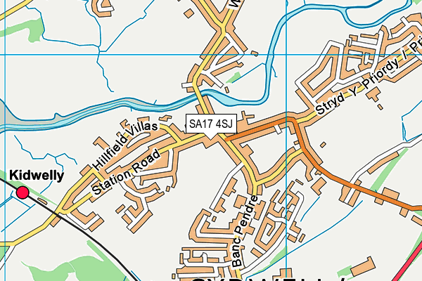 SA17 4SJ map - OS VectorMap District (Ordnance Survey) SA17 4SJ map - OS VectorMap District (Ordnance Survey)