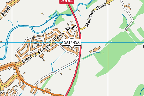 SA17 4SX map - OS VectorMap District (Ordnance Survey) SA17 4SX map - OS VectorMap District (Ordnance Survey)