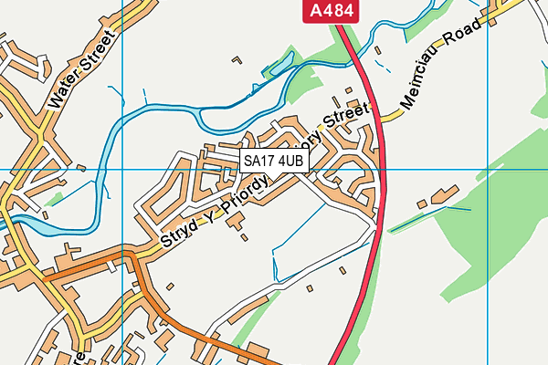 SA17 4UB map - OS VectorMap District (Ordnance Survey) SA17 4UB map - OS VectorMap District (Ordnance Survey)