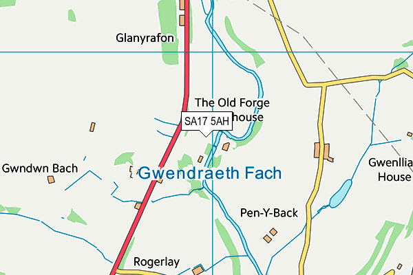 SA17 5AH map - OS VectorMap District (Ordnance Survey) SA17 5AH map - OS VectorMap District (Ordnance Survey)