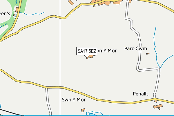 SA17 5EZ map - OS VectorMap District (Ordnance Survey) SA17 5EZ map - OS VectorMap District (Ordnance Survey)