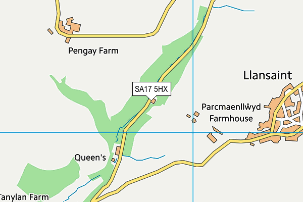 SA17 5HX map - OS VectorMap District (Ordnance Survey) SA17 5HX map - OS VectorMap District (Ordnance Survey)