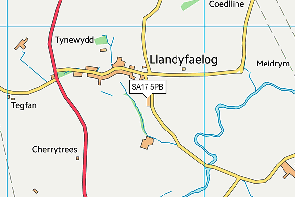 SA17 5PB map - OS VectorMap District (Ordnance Survey) SA17 5PB map - OS VectorMap District (Ordnance Survey)