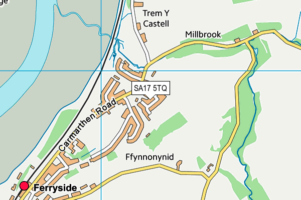 SA17 5TQ map - OS VectorMap District (Ordnance Survey) SA17 5TQ map - OS VectorMap District (Ordnance Survey)