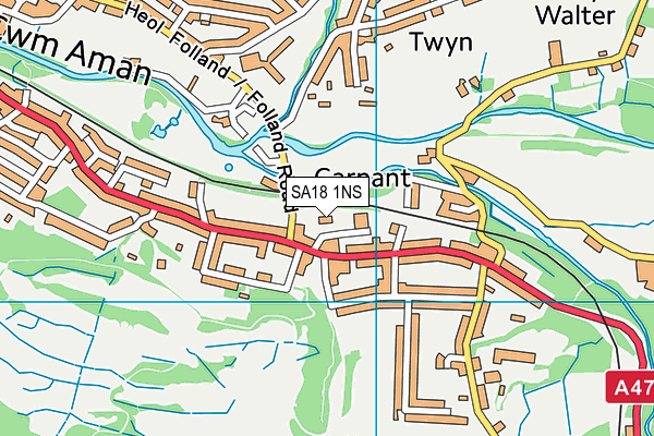 SA18 1NS map - OS VectorMap District (Ordnance Survey) SA18 1NS map - OS VectorMap District (Ordnance Survey)