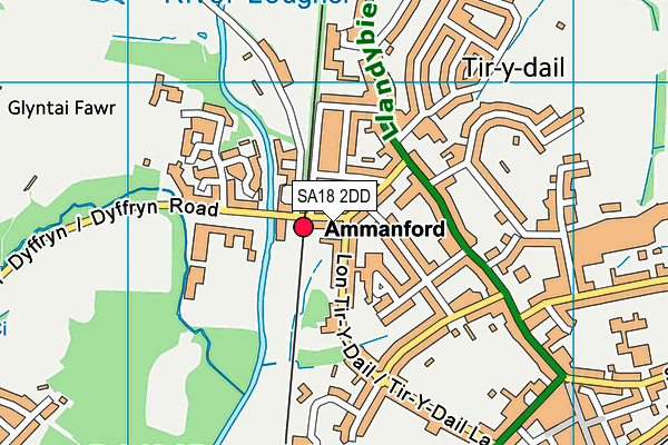 SA18 2DD map - OS VectorMap District (Ordnance Survey) SA18 2DD map - OS VectorMap District (Ordnance Survey)