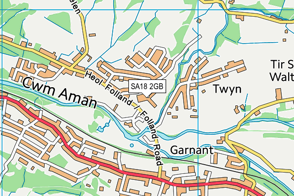 SA18 2GB map - OS VectorMap District (Ordnance Survey) SA18 2GB map - OS VectorMap District (Ordnance Survey)