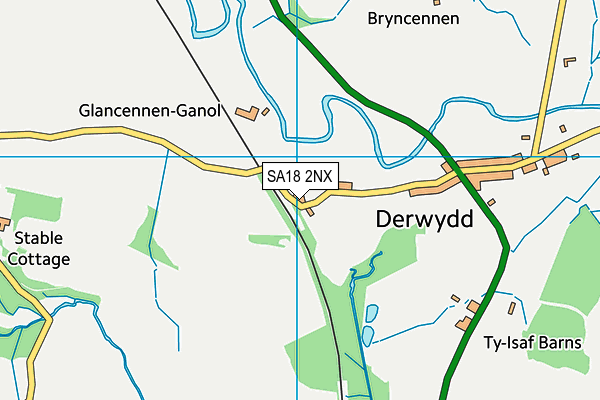SA18 2NX map - OS VectorMap District (Ordnance Survey) SA18 2NX map - OS VectorMap District (Ordnance Survey)