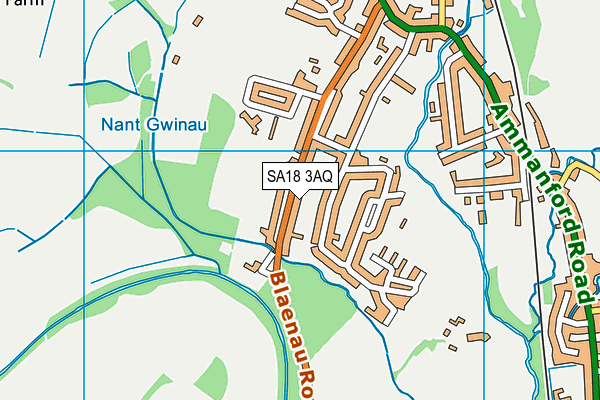 SA18 3AQ map - OS VectorMap District (Ordnance Survey) SA18 3AQ map - OS VectorMap District (Ordnance Survey)