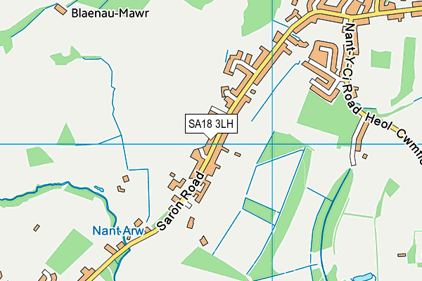 SA18 3LH map - OS VectorMap District (Ordnance Survey) SA18 3LH map - OS VectorMap District (Ordnance Survey)