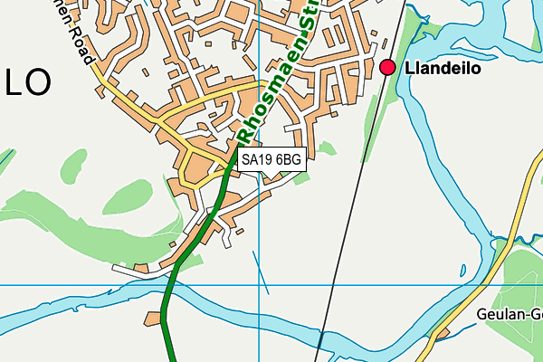 SA19 6BG map - OS VectorMap District (Ordnance Survey) SA19 6BG map - OS VectorMap District (Ordnance Survey)