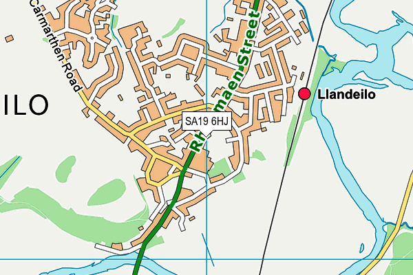 SA19 6HJ map - OS VectorMap District (Ordnance Survey) SA19 6HJ map - OS VectorMap District (Ordnance Survey)