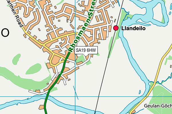 SA19 6HW map - OS VectorMap District (Ordnance Survey) SA19 6HW map - OS VectorMap District (Ordnance Survey)