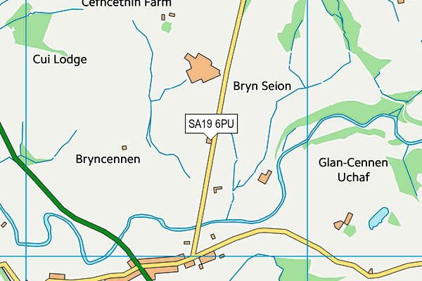 SA19 6PU map - OS VectorMap District (Ordnance Survey) SA19 6PU map - OS VectorMap District (Ordnance Survey)