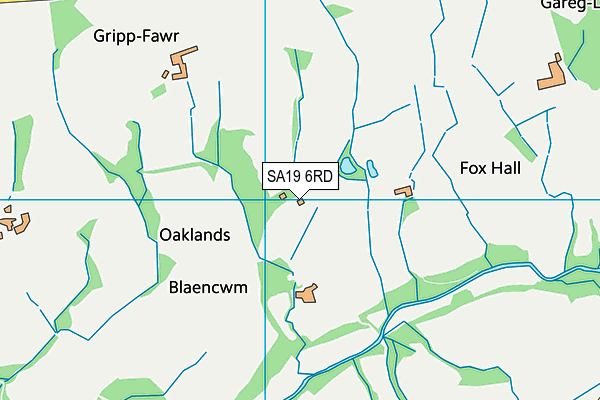 SA19 6RD map - OS VectorMap District (Ordnance Survey) SA19 6RD map - OS VectorMap District (Ordnance Survey)