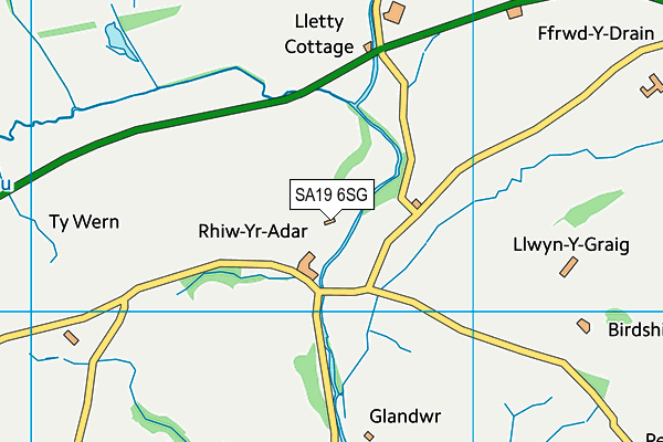 SA19 6SG map - OS VectorMap District (Ordnance Survey) SA19 6SG map - OS VectorMap District (Ordnance Survey)