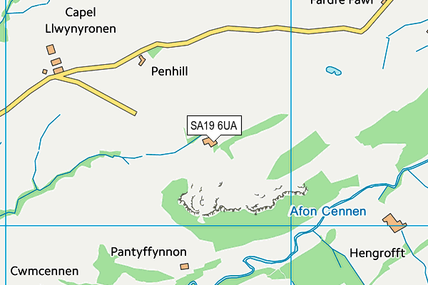 SA19 6UA map - OS VectorMap District (Ordnance Survey) SA19 6UA map - OS VectorMap District (Ordnance Survey)
