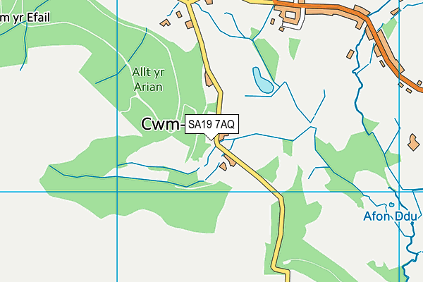 SA19 7AQ map - OS VectorMap District (Ordnance Survey) SA19 7AQ map - OS VectorMap District (Ordnance Survey)