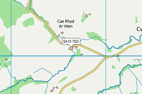SA19 7ED map - OS VectorMap District (Ordnance Survey) SA19 7ED map - OS VectorMap District (Ordnance Survey)