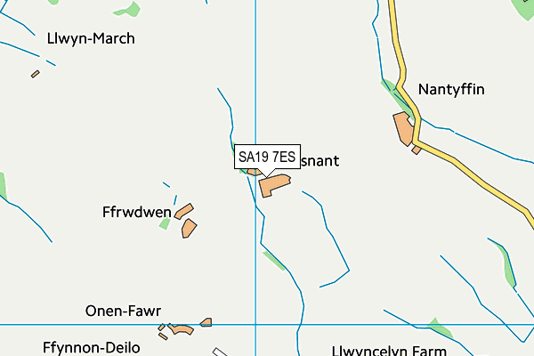 SA19 7ES map - OS VectorMap District (Ordnance Survey) SA19 7ES map - OS VectorMap District (Ordnance Survey)