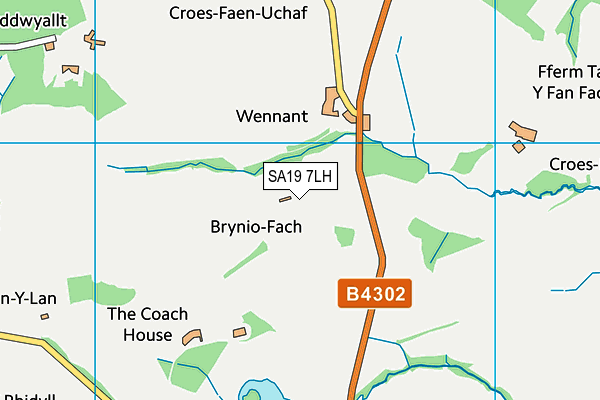 SA19 7LH map - OS VectorMap District (Ordnance Survey) SA19 7LH map - OS VectorMap District (Ordnance Survey)