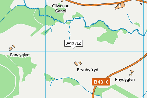 SA19 7LZ map - OS VectorMap District (Ordnance Survey) SA19 7LZ map - OS VectorMap District (Ordnance Survey)