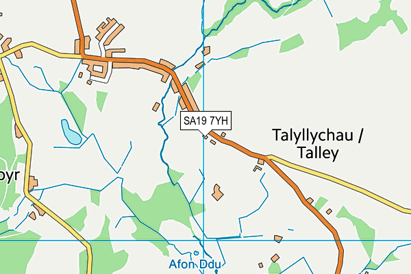SA19 7YH map - OS VectorMap District (Ordnance Survey) SA19 7YH map - OS VectorMap District (Ordnance Survey)