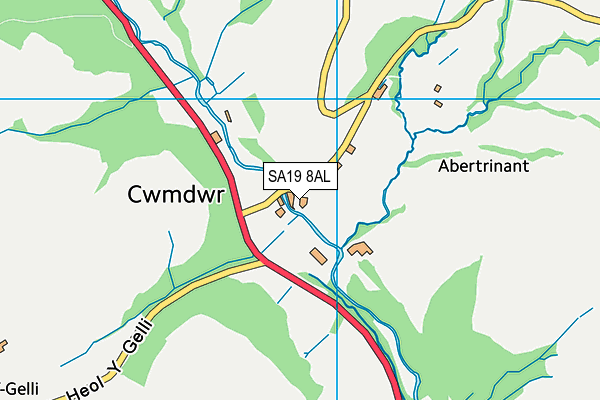 SA19 8AL map - OS VectorMap District (Ordnance Survey) SA19 8AL map - OS VectorMap District (Ordnance Survey)