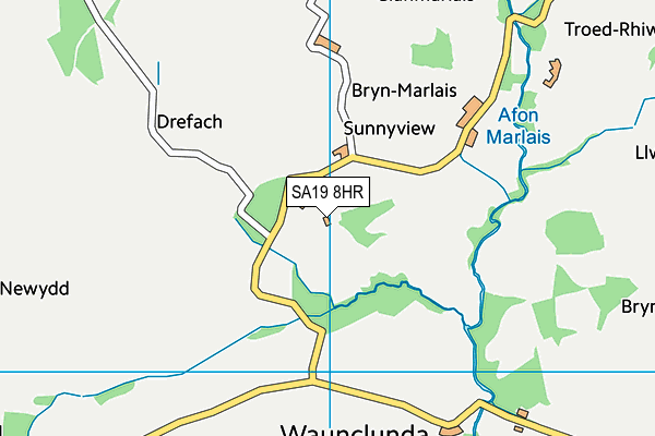 SA19 8HR map - OS VectorMap District (Ordnance Survey) SA19 8HR map - OS VectorMap District (Ordnance Survey)