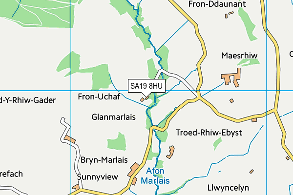 SA19 8HU map - OS VectorMap District (Ordnance Survey) SA19 8HU map - OS VectorMap District (Ordnance Survey)