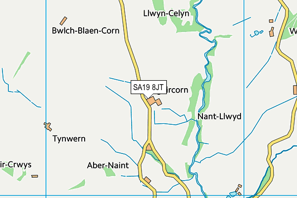 SA19 8JT map - OS VectorMap District (Ordnance Survey) SA19 8JT map - OS VectorMap District (Ordnance Survey)